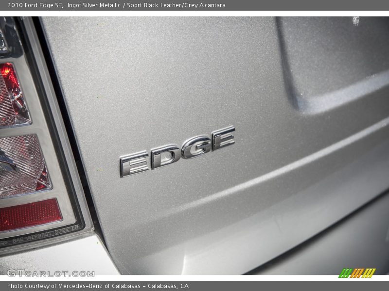 Ingot Silver Metallic / Sport Black Leather/Grey Alcantara 2010 Ford Edge SE
