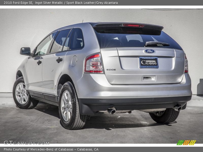 Ingot Silver Metallic / Sport Black Leather/Grey Alcantara 2010 Ford Edge SE