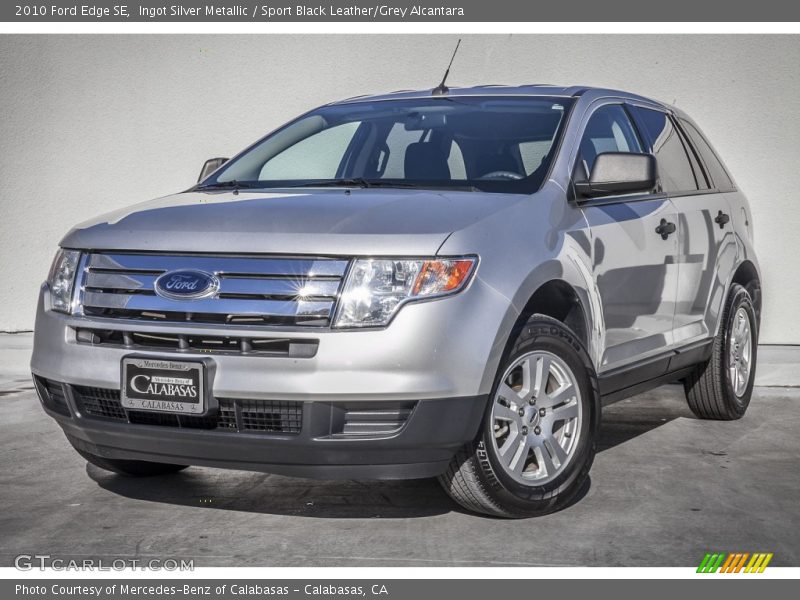 Ingot Silver Metallic / Sport Black Leather/Grey Alcantara 2010 Ford Edge SE
