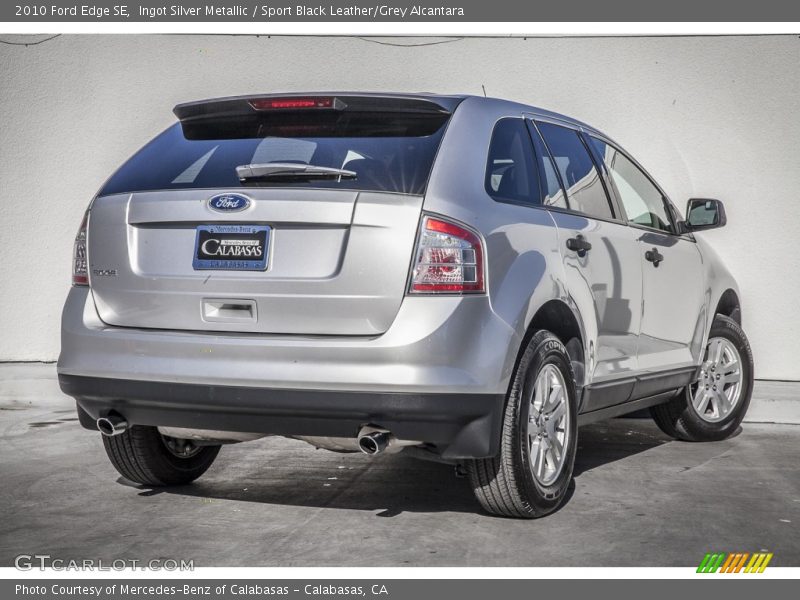Ingot Silver Metallic / Sport Black Leather/Grey Alcantara 2010 Ford Edge SE