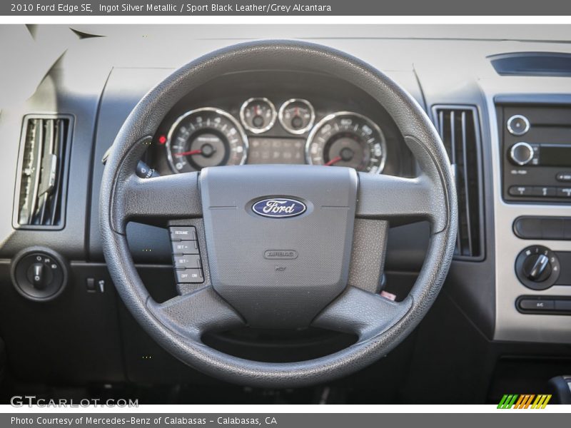 Ingot Silver Metallic / Sport Black Leather/Grey Alcantara 2010 Ford Edge SE