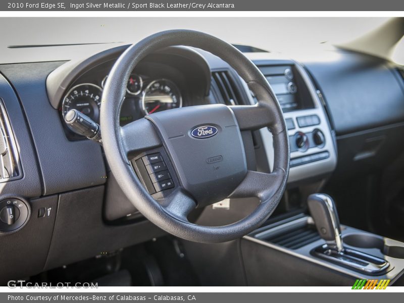 Ingot Silver Metallic / Sport Black Leather/Grey Alcantara 2010 Ford Edge SE
