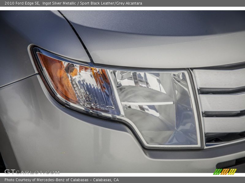 Ingot Silver Metallic / Sport Black Leather/Grey Alcantara 2010 Ford Edge SE