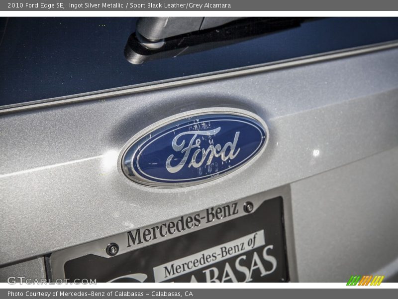 Ingot Silver Metallic / Sport Black Leather/Grey Alcantara 2010 Ford Edge SE