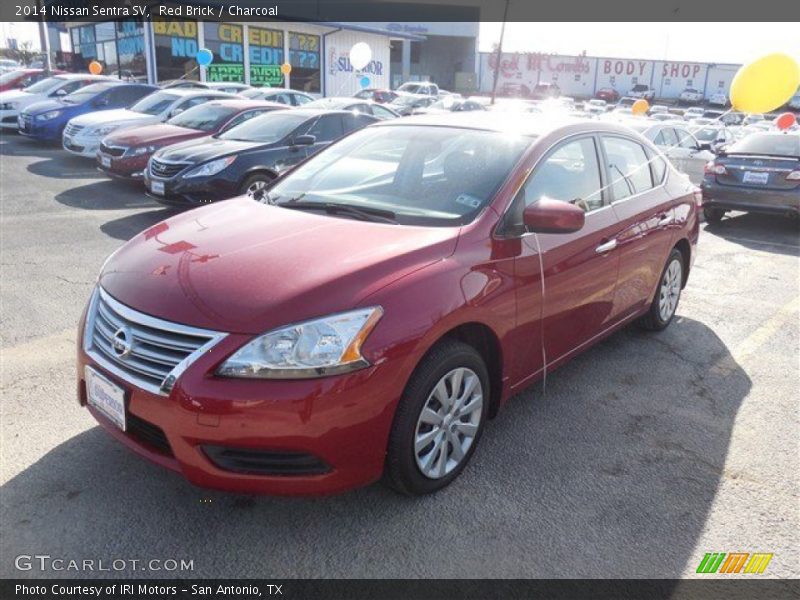 Red Brick / Charcoal 2014 Nissan Sentra SV