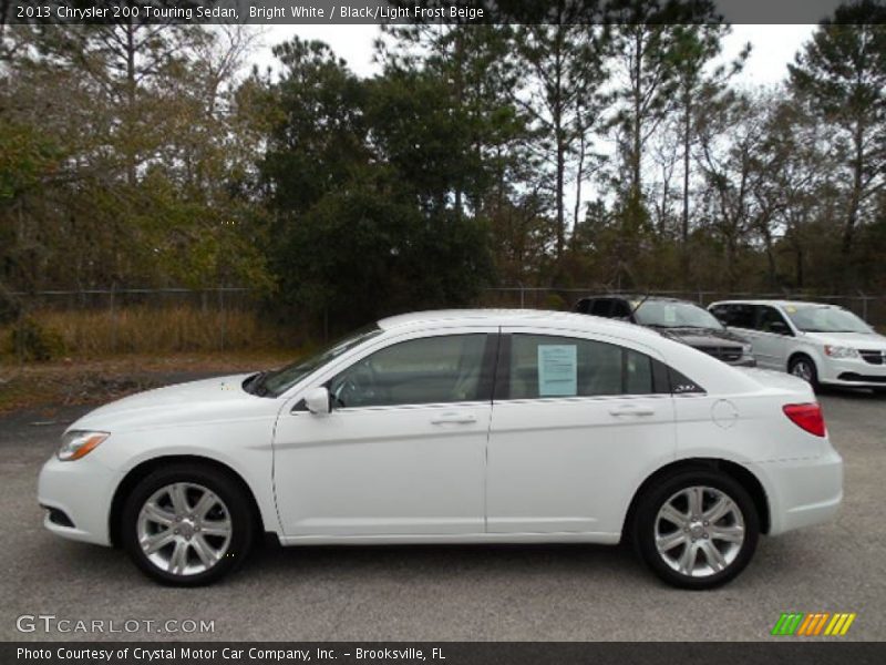 Bright White / Black/Light Frost Beige 2013 Chrysler 200 Touring Sedan