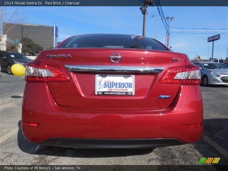 Red Brick / Charcoal 2014 Nissan Sentra SV