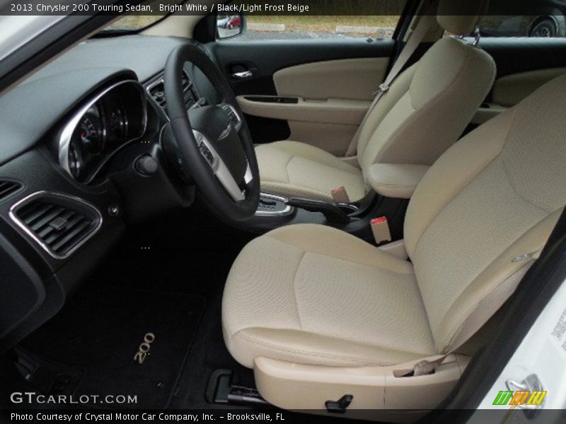 Bright White / Black/Light Frost Beige 2013 Chrysler 200 Touring Sedan