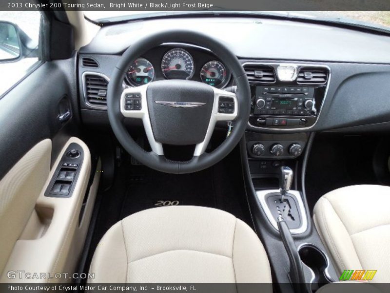 Bright White / Black/Light Frost Beige 2013 Chrysler 200 Touring Sedan