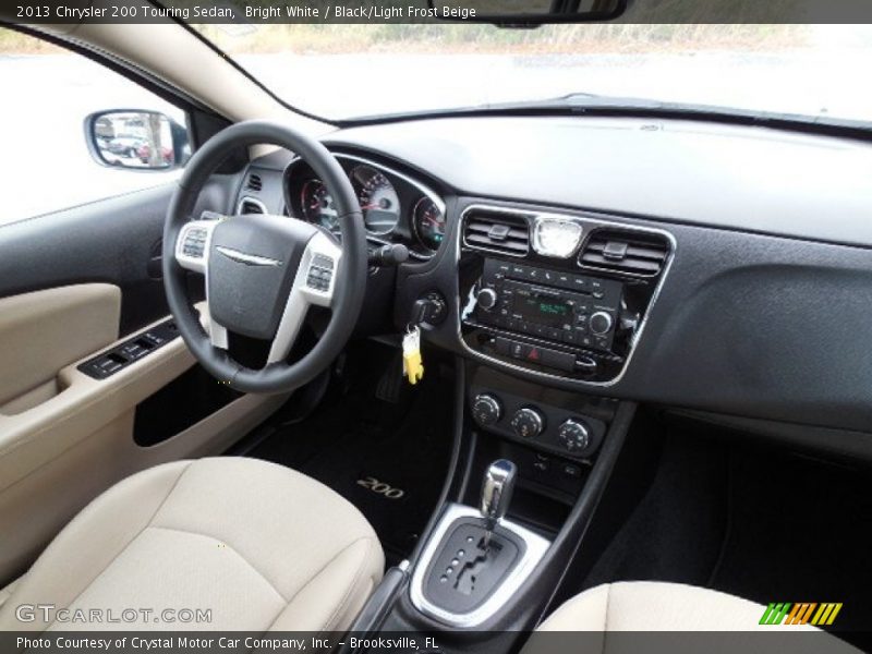 Bright White / Black/Light Frost Beige 2013 Chrysler 200 Touring Sedan