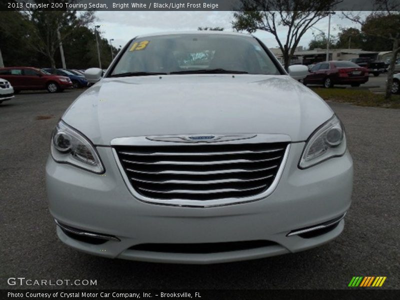 Bright White / Black/Light Frost Beige 2013 Chrysler 200 Touring Sedan
