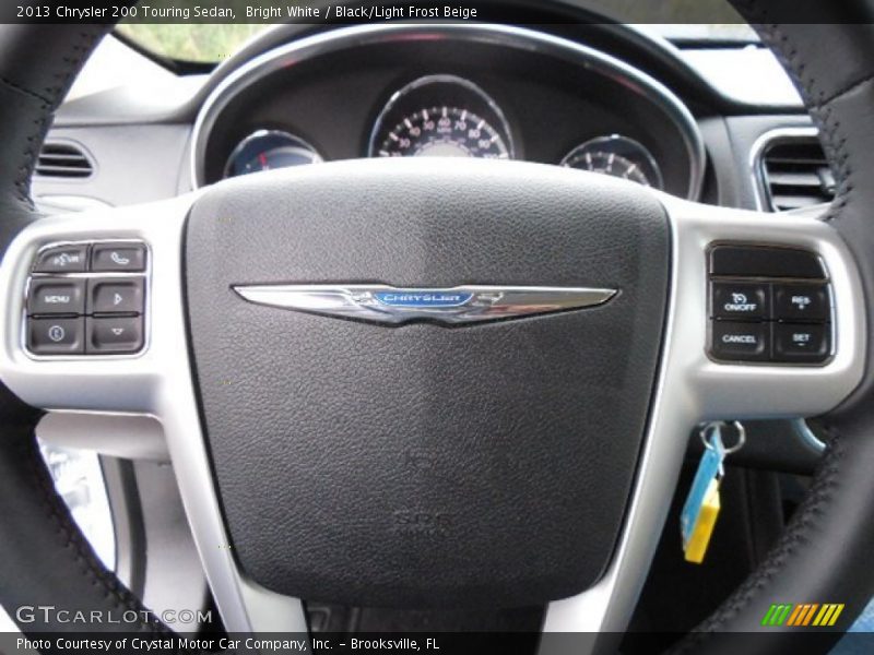 Bright White / Black/Light Frost Beige 2013 Chrysler 200 Touring Sedan