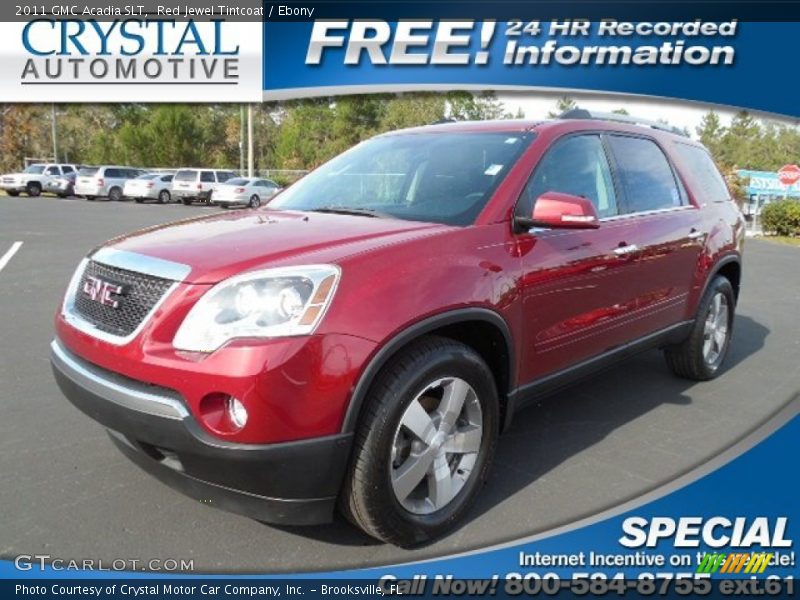 Red Jewel Tintcoat / Ebony 2011 GMC Acadia SLT