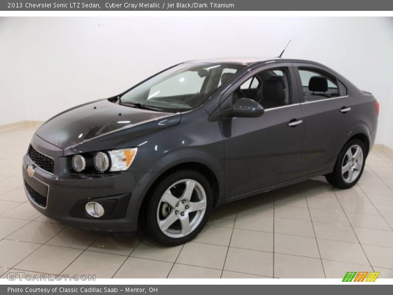 Cyber Gray Metallic / Jet Black/Dark Titanium 2013 Chevrolet Sonic LTZ Sedan