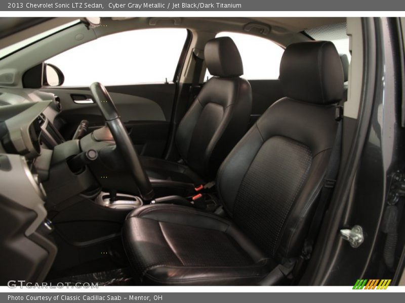 Cyber Gray Metallic / Jet Black/Dark Titanium 2013 Chevrolet Sonic LTZ Sedan