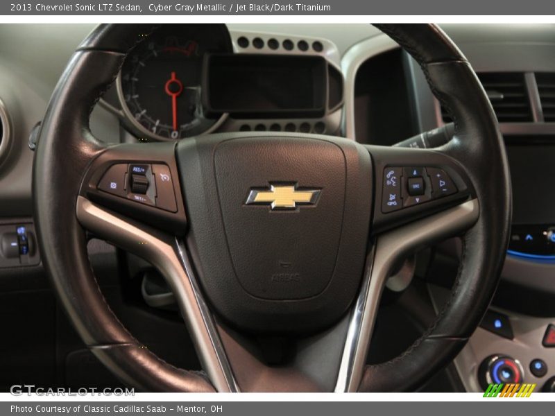 Cyber Gray Metallic / Jet Black/Dark Titanium 2013 Chevrolet Sonic LTZ Sedan