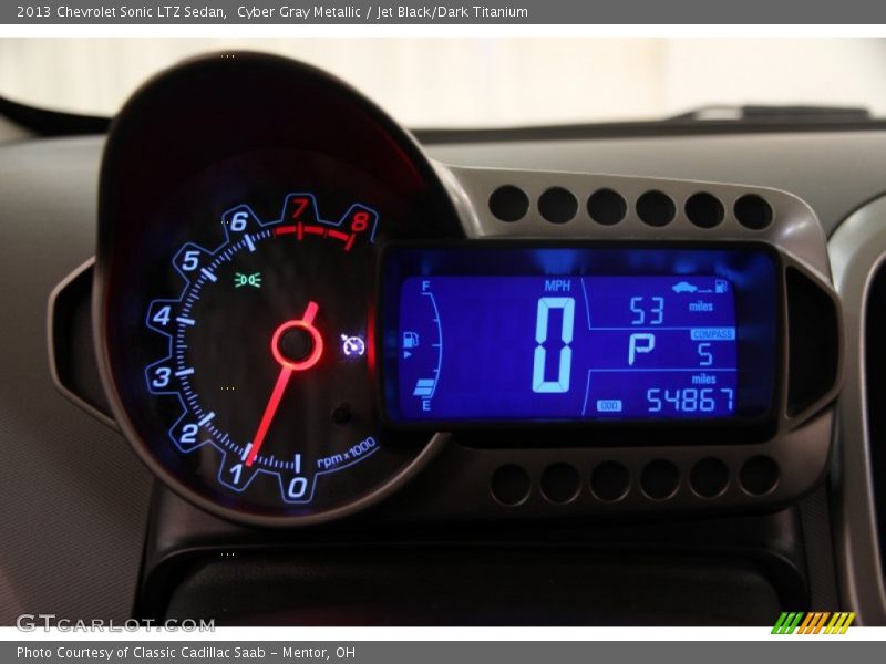 Cyber Gray Metallic / Jet Black/Dark Titanium 2013 Chevrolet Sonic LTZ Sedan