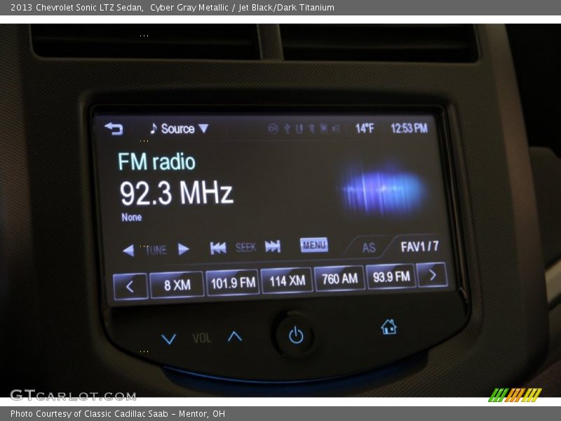 Cyber Gray Metallic / Jet Black/Dark Titanium 2013 Chevrolet Sonic LTZ Sedan