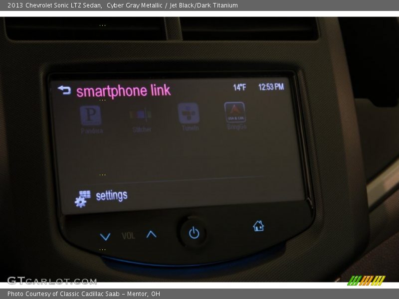 Cyber Gray Metallic / Jet Black/Dark Titanium 2013 Chevrolet Sonic LTZ Sedan