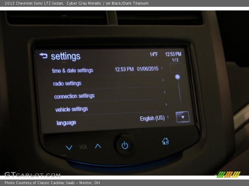Cyber Gray Metallic / Jet Black/Dark Titanium 2013 Chevrolet Sonic LTZ Sedan