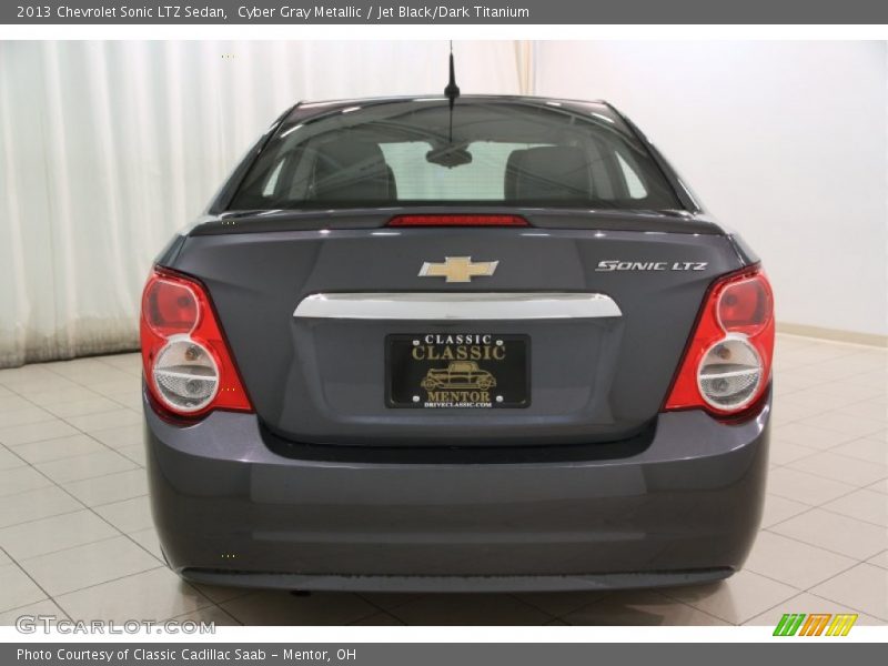Cyber Gray Metallic / Jet Black/Dark Titanium 2013 Chevrolet Sonic LTZ Sedan