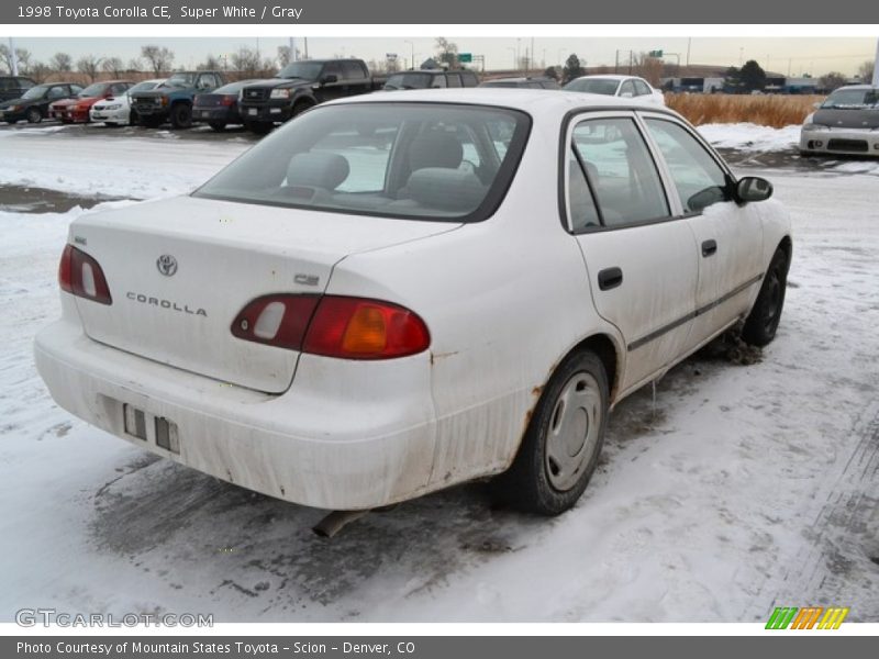 Super White / Gray 1998 Toyota Corolla CE