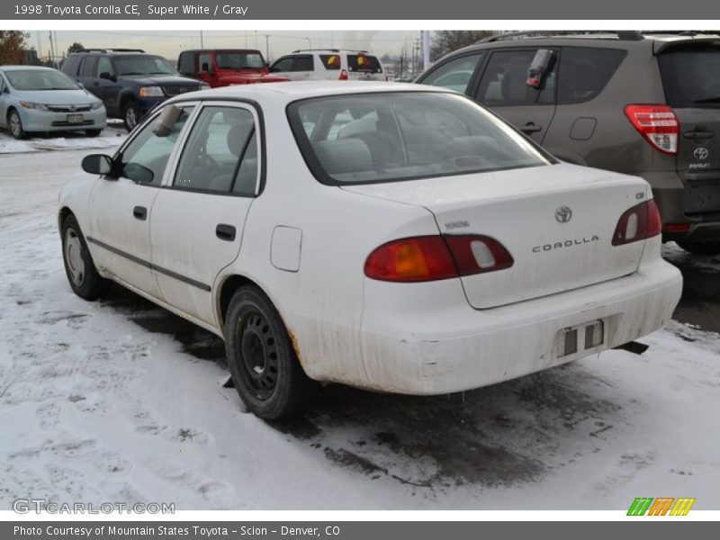 Super White / Gray 1998 Toyota Corolla CE