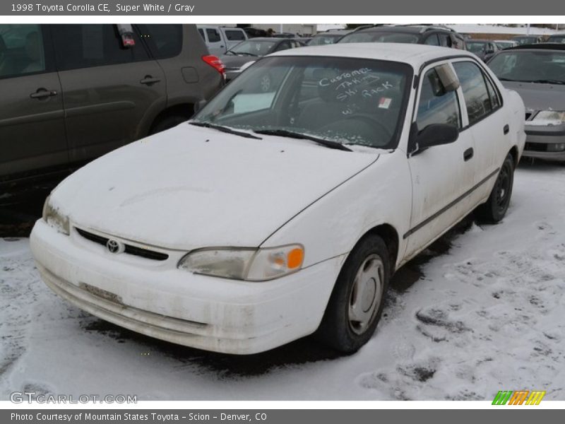 Super White / Gray 1998 Toyota Corolla CE