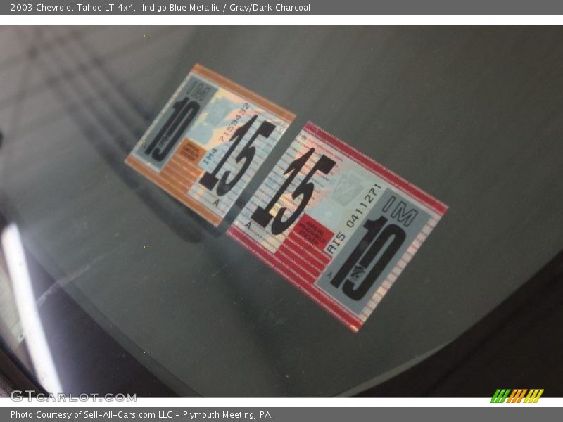 Indigo Blue Metallic / Gray/Dark Charcoal 2003 Chevrolet Tahoe LT 4x4