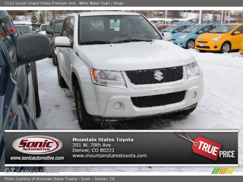 White Water Pearl / Beige 2010 Suzuki Grand Vitara Premium 4x4