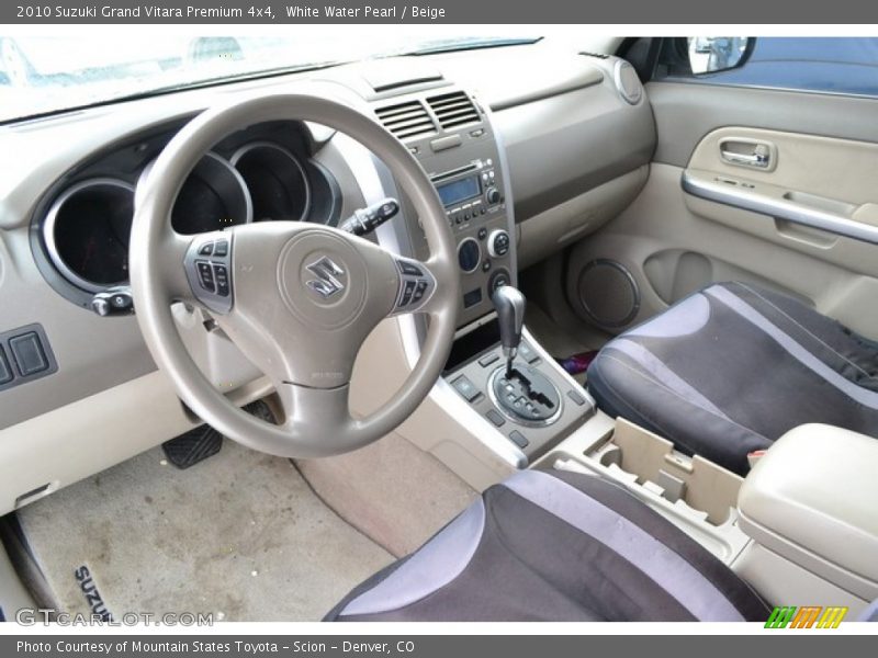 White Water Pearl / Beige 2010 Suzuki Grand Vitara Premium 4x4