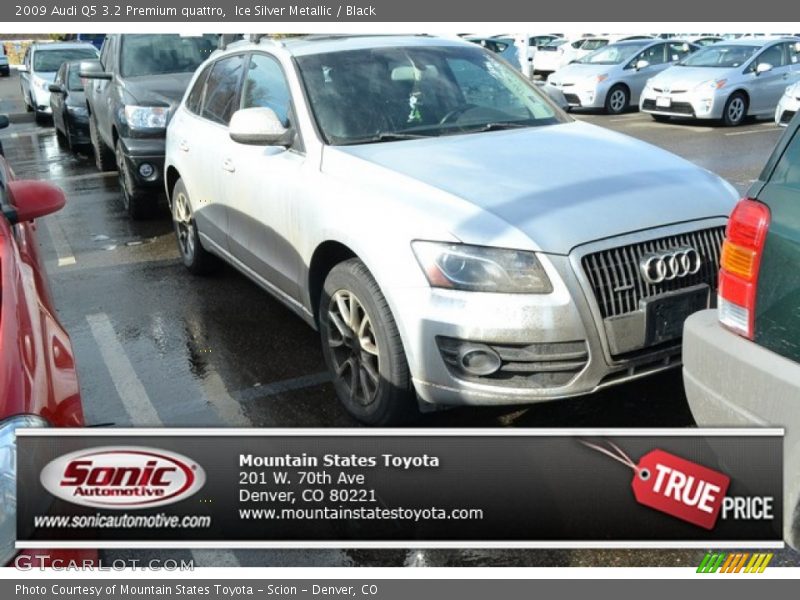 Ice Silver Metallic / Black 2009 Audi Q5 3.2 Premium quattro