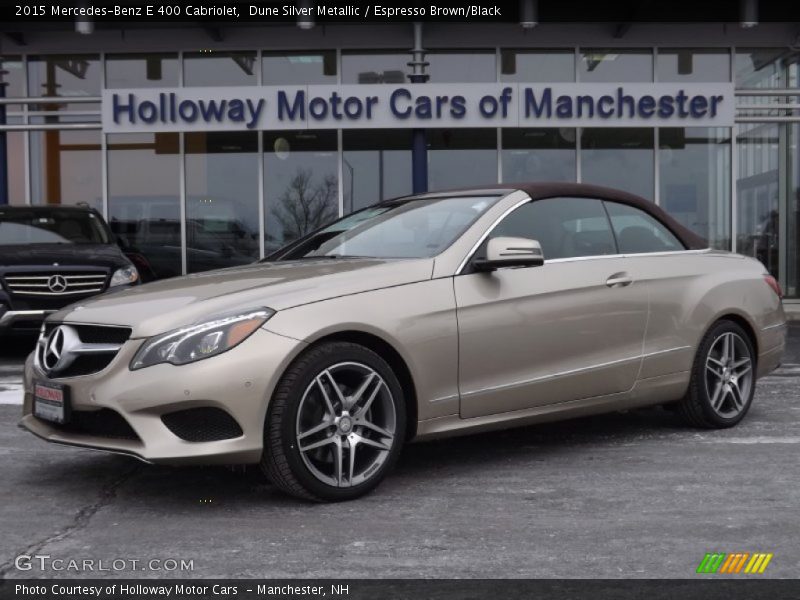 Dune Silver Metallic / Espresso Brown/Black 2015 Mercedes-Benz E 400 Cabriolet