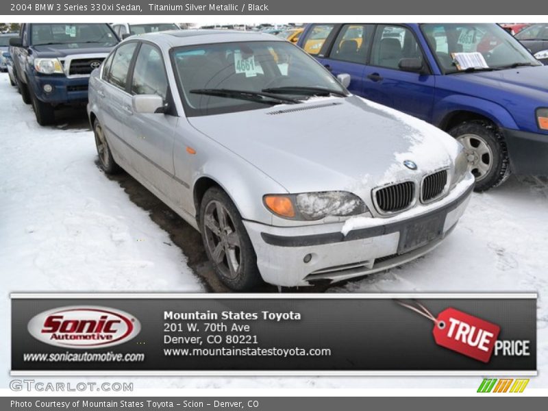 Titanium Silver Metallic / Black 2004 BMW 3 Series 330xi Sedan