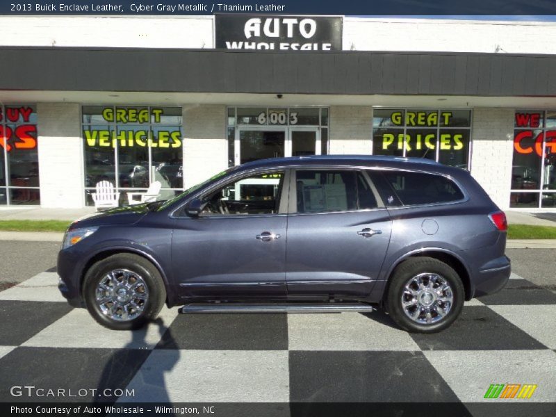 Cyber Gray Metallic / Titanium Leather 2013 Buick Enclave Leather