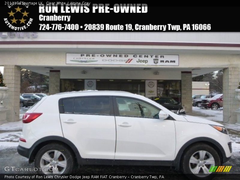 Clear White / Alpine Gray 2011 Kia Sportage LX