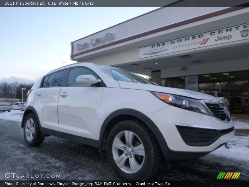 Clear White / Alpine Gray 2011 Kia Sportage LX