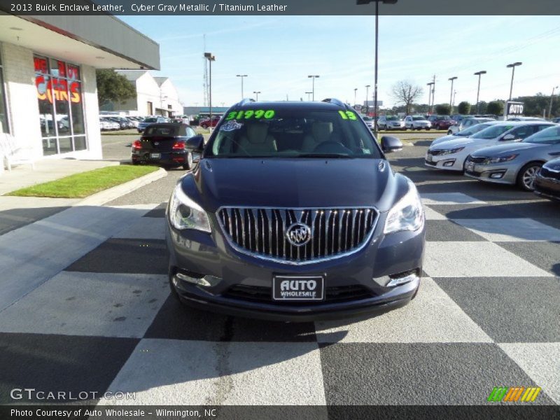 Cyber Gray Metallic / Titanium Leather 2013 Buick Enclave Leather