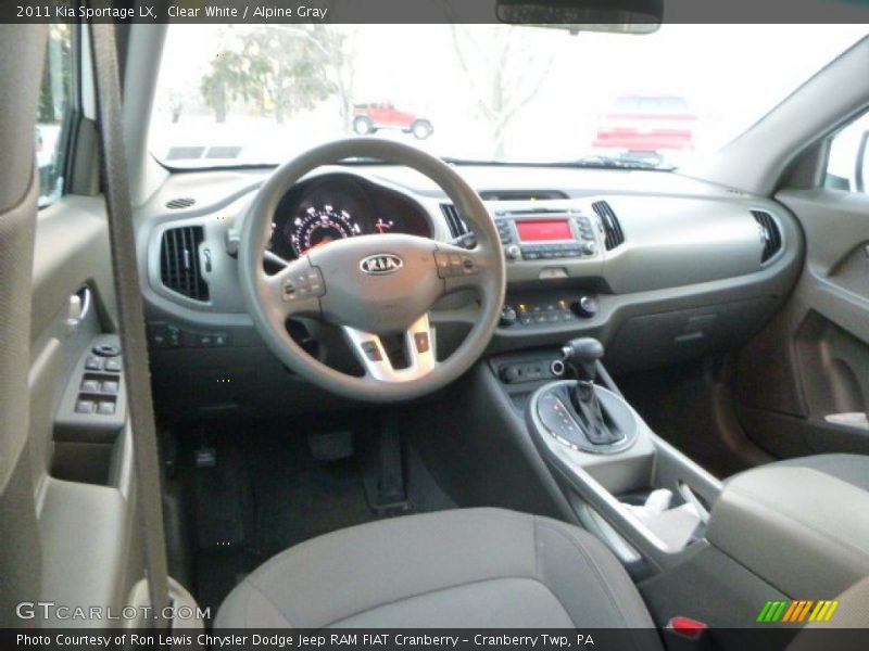 Clear White / Alpine Gray 2011 Kia Sportage LX