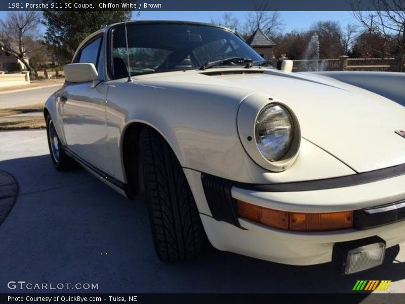 Chiffon White / Brown 1981 Porsche 911 SC Coupe