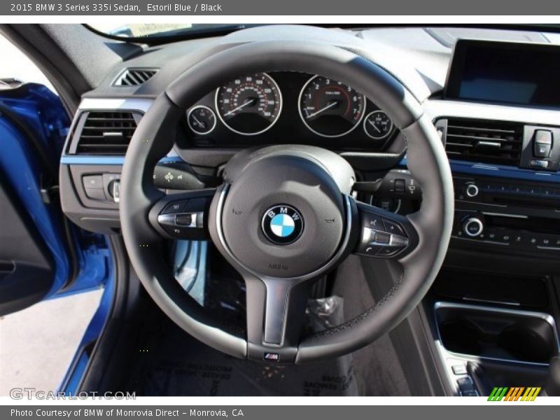 Estoril Blue / Black 2015 BMW 3 Series 335i Sedan