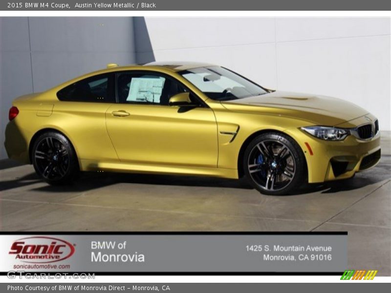 Austin Yellow Metallic / Black 2015 BMW M4 Coupe