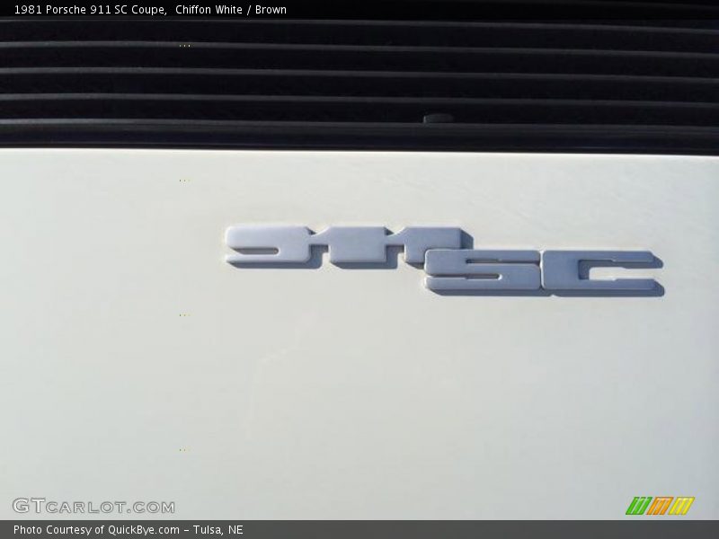 Chiffon White / Brown 1981 Porsche 911 SC Coupe
