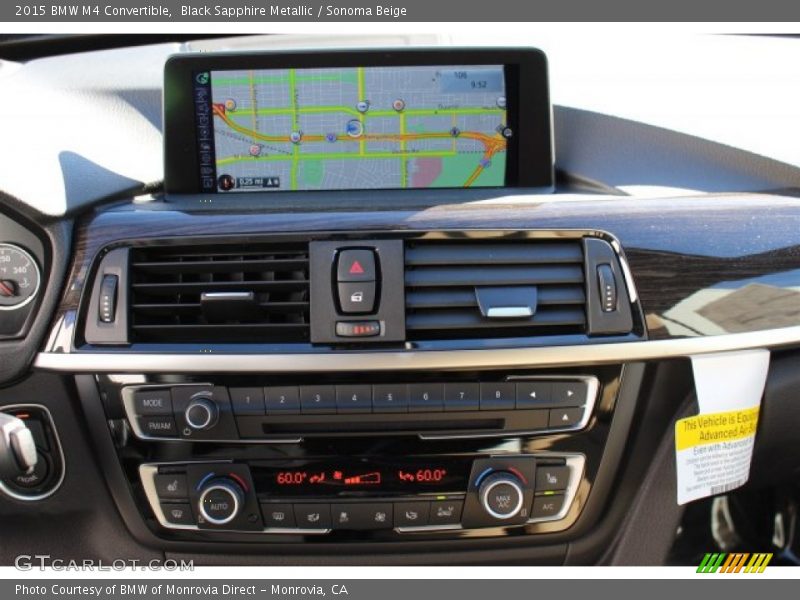 Black Sapphire Metallic / Sonoma Beige 2015 BMW M4 Convertible