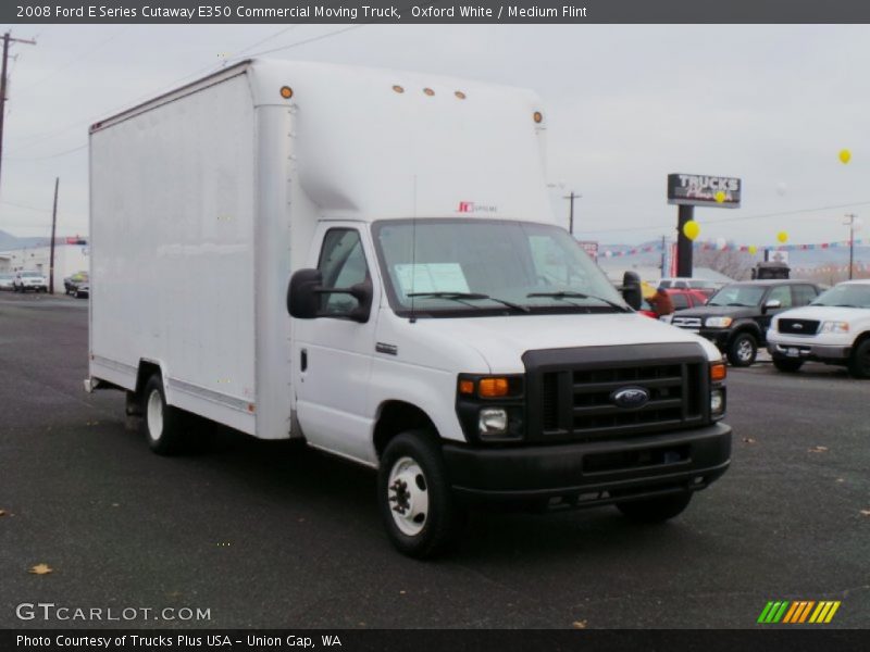 Oxford White / Medium Flint 2008 Ford E Series Cutaway E350 Commercial Moving Truck
