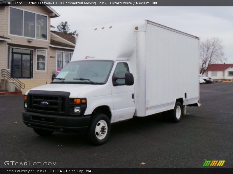Oxford White / Medium Flint 2008 Ford E Series Cutaway E350 Commercial Moving Truck