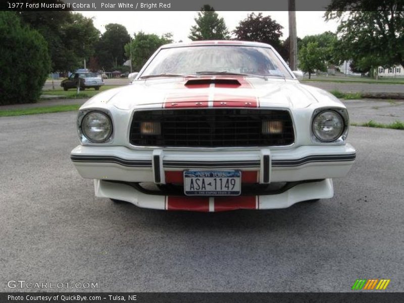 Polar White / Bright Red 1977 Ford Mustang II Cobra II