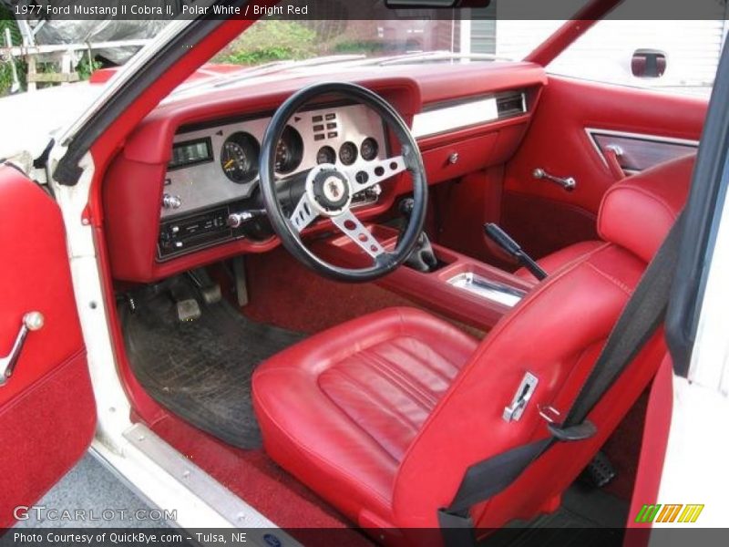  1977 Mustang II Cobra II Bright Red Interior