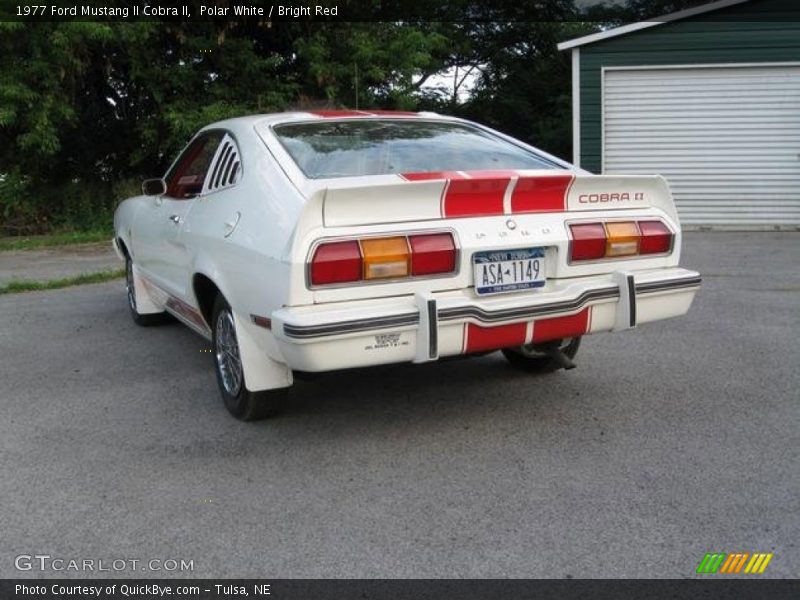 Polar White / Bright Red 1977 Ford Mustang II Cobra II
