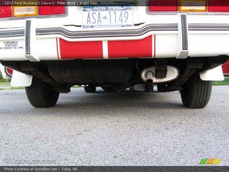 Polar White / Bright Red 1977 Ford Mustang II Cobra II